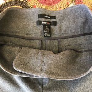 Style&Co Grey Wide-Leg Stretch Slacks